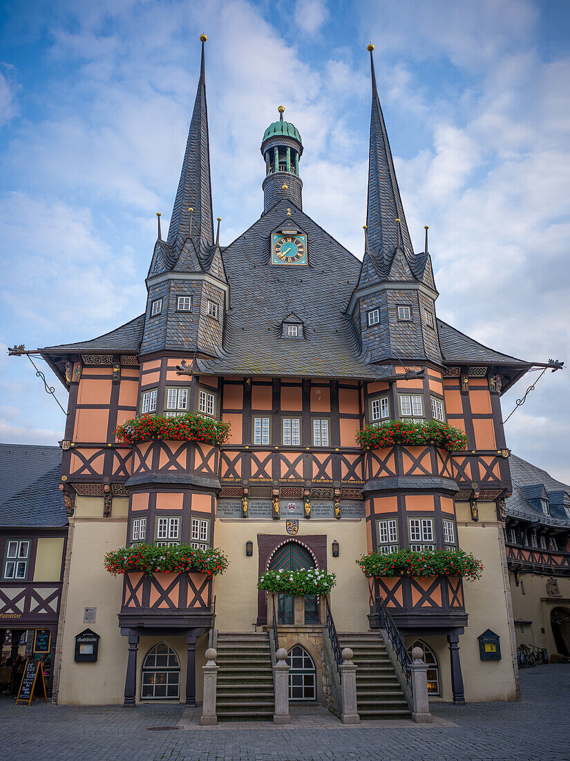  Wernigerode Town Hall, Wernigerode, Harz, Saxony-Anhalt, Central Germany, Germany, Europe 