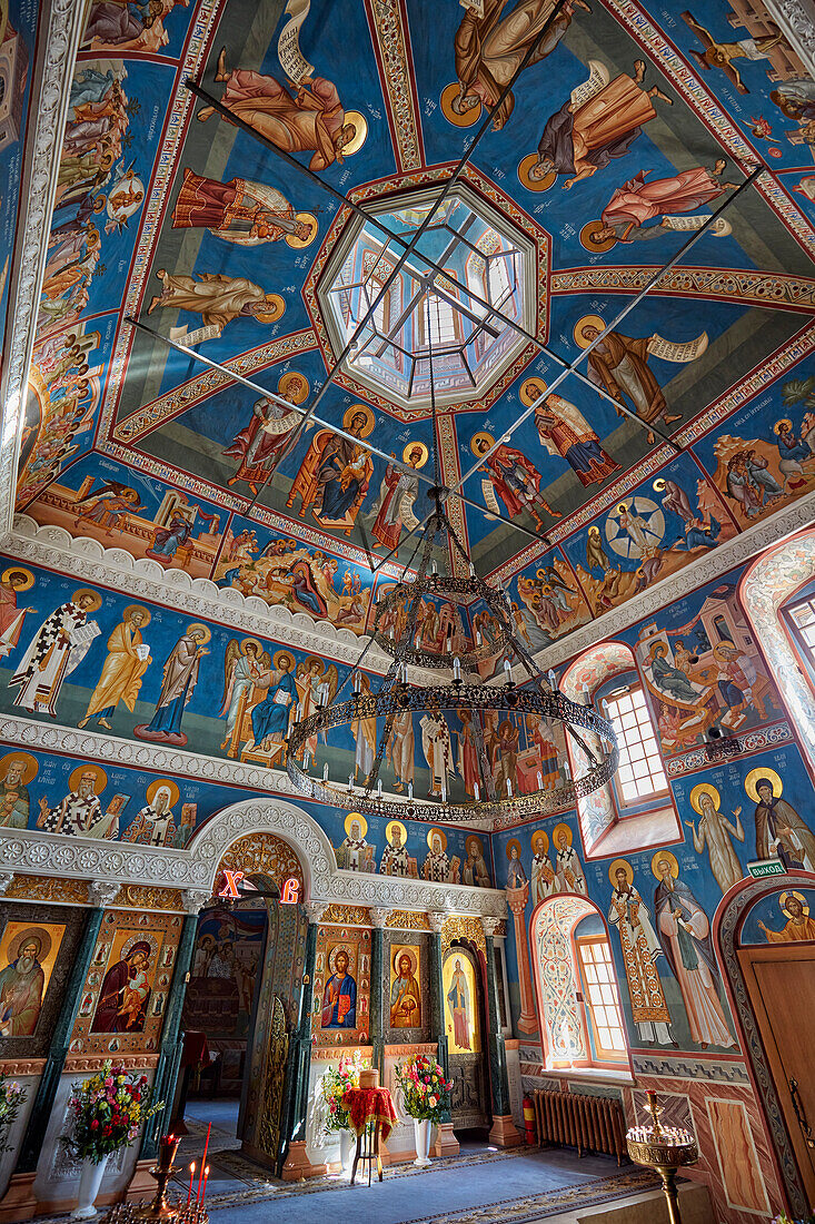 Richly decorated interior of the Church of The Beheading of John The Baptist By Bohr. Moscow, Russian Federation.