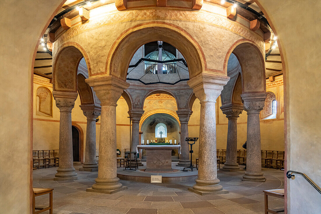  Interior of the Michaelskirche in Fulda, Hesse, Germany 