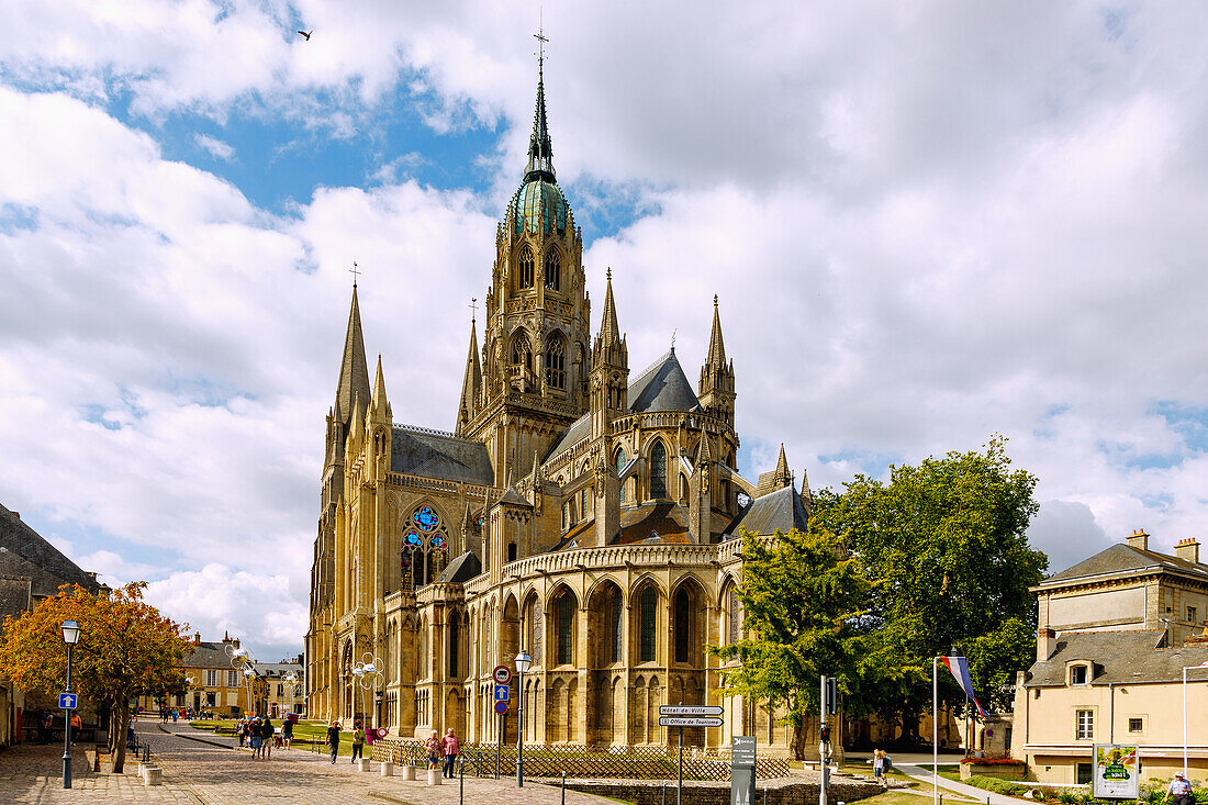  Notre-Dame Cathedral of Bayeux in the Bessin countryside in the Calvados department in the Normandy region of France 