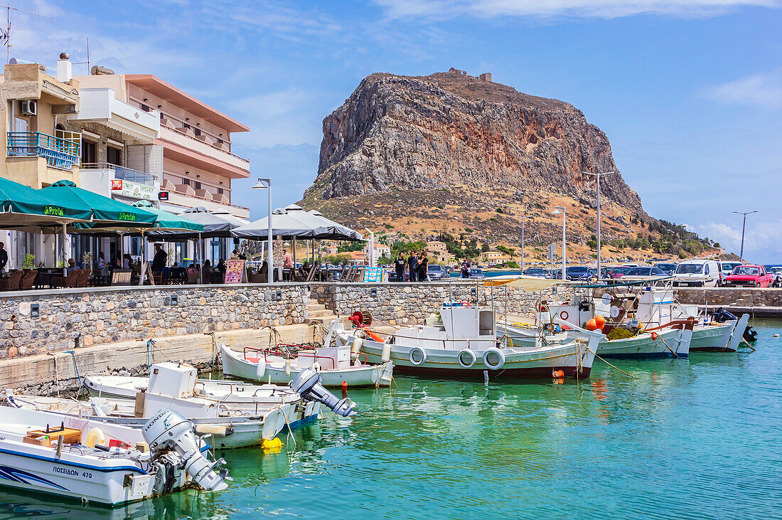  The port of Monemvassia, Peloponnese, Greece 