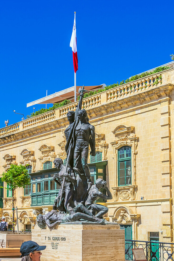 Denkmal zum Arbeiteraufstand, St. George's Square,  Valletta, Malta