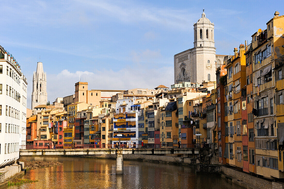 Onyar river,Girona,Autonomous community of Catalonia,Spain,Europe