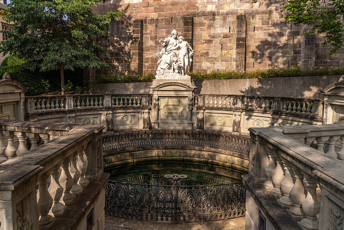  The source of the Danube in Donaueschingen, Baden-Württemberg, Germany 