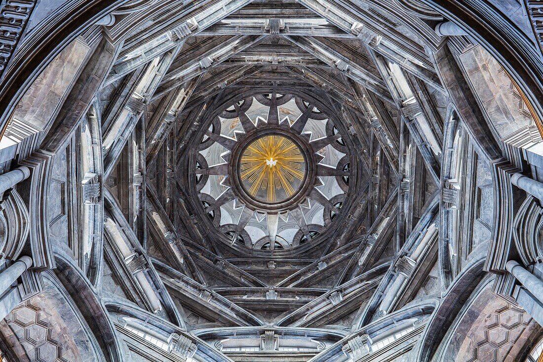 Chapel of the Holy Shroud (Cappella, della Sacra Sindone), Architectural project by Guarino Guarini, Torino, Piemonte, Italy