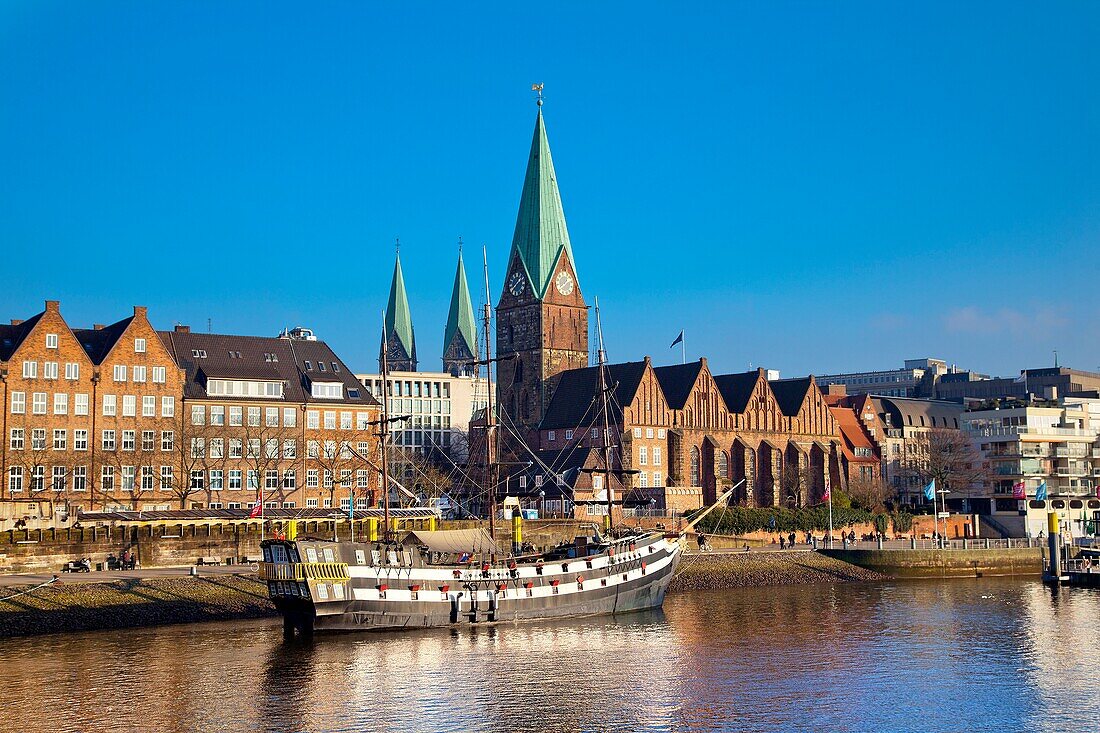 Weser river, Bremen, Germany