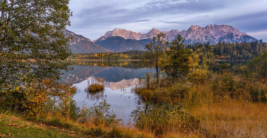  In autumn at Barmsee, Krün, Bavaria, Germany 