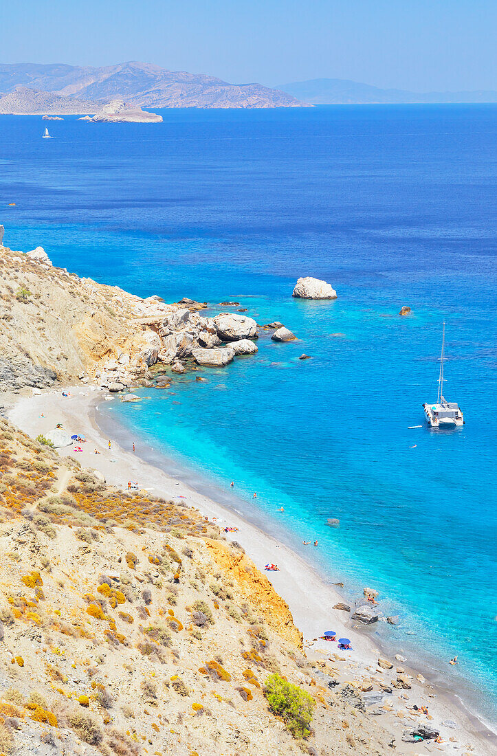  Strand von Katergo, Insel Folegandros, Kykladen, Griechenland 