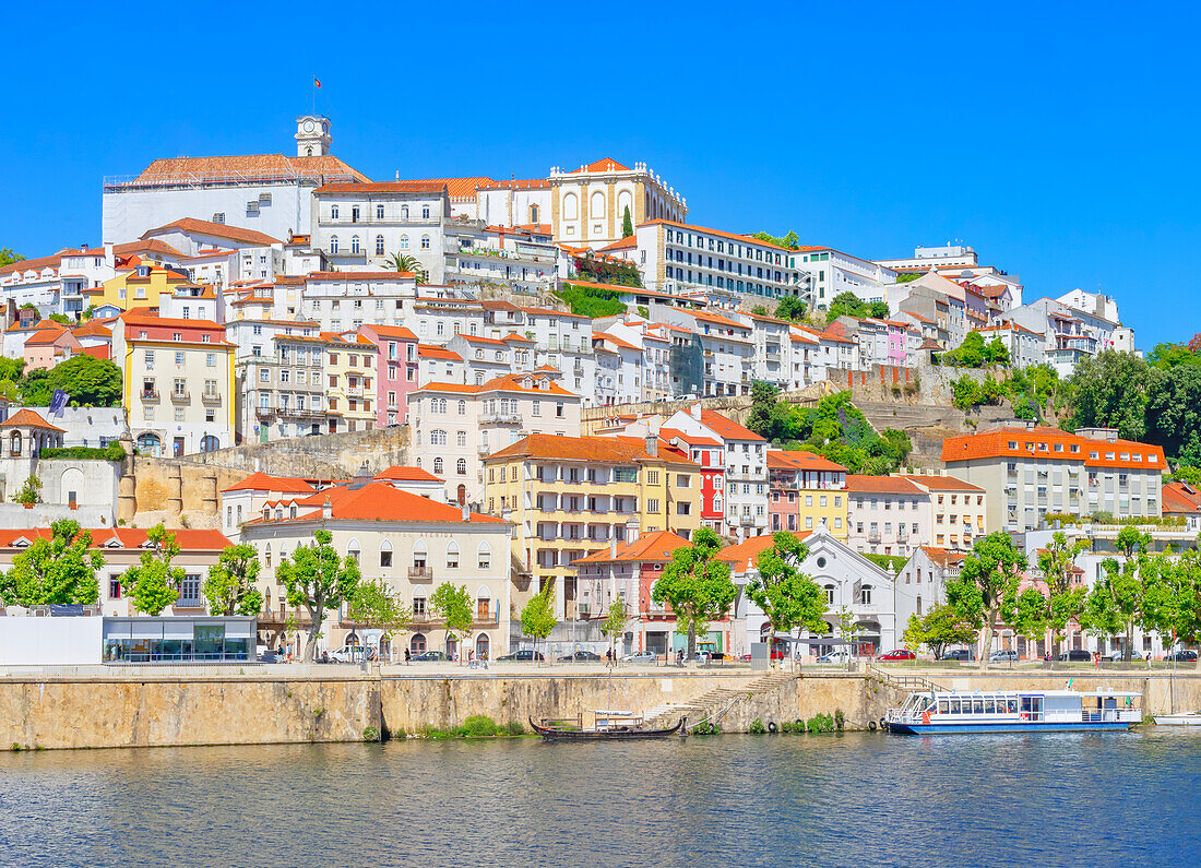 View of Coimbra old town and Mondego River, Coimbra, Coimbra district, Centro Region, Portugal