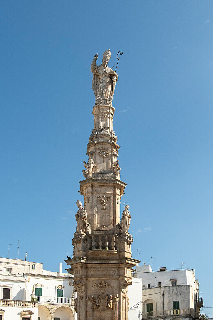 Statue of Sant'Oronzo in Ostuni, Puglia,  Italy.