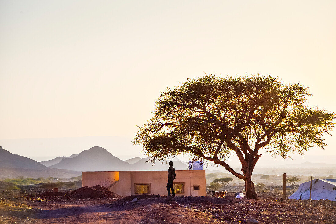 Bedouin house near Wadi Dana and Araba Valley, Dana Biosphere Reserve, Jordan, Near East, Southern Levant, West Asia