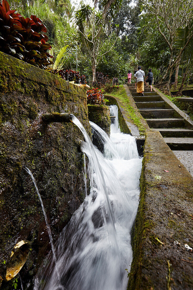  Wasserquellen im Mengening-Tempel. Tampaksiring, Bali, Indonesien. 