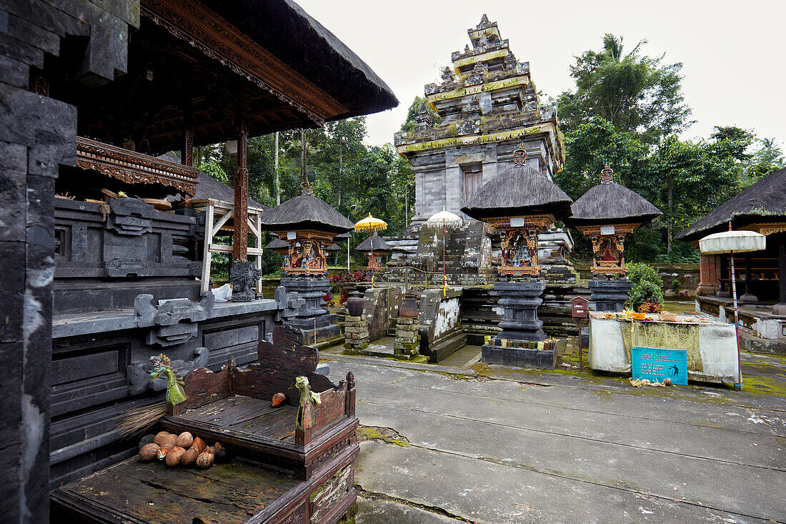 Religious buildings in the Mengening Temple (Pura Mengening). Tampaksiring, Bali, Indonesia.