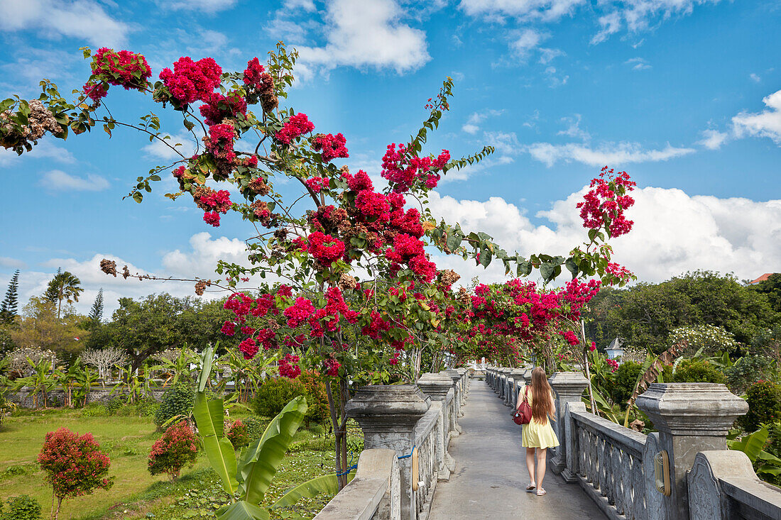 Entrance way to the Ujung Water Palace (Taman Ujung), also known as Sukasada Park. Karangasem Regency, Bali, Indonesia.