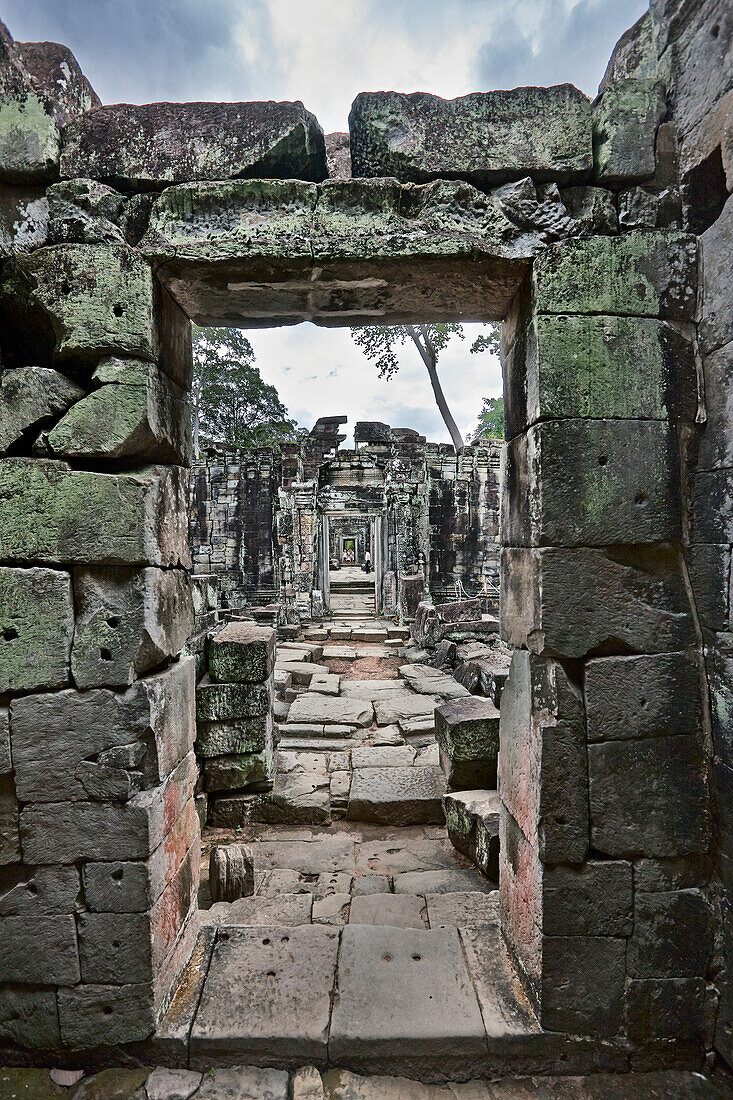  Ruinen des antiken Preah Khan-Tempels im Archäologischen Park Angkor, Provinz Siem Reap, Kambodscha. 