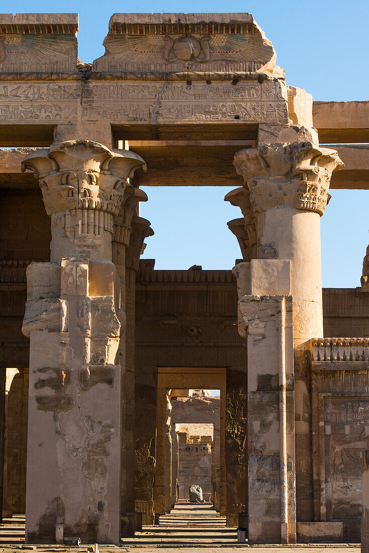 Tempel von Kom Ombo, den Göttern Sobek und Haroeris gewidmet, bei Assuan, Ägypten, Nordostafrika