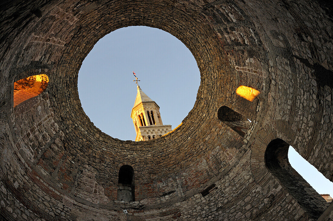 Kuppel des Vestibüls, Rotunde Vorhalle, Diokletianspalast, Altstadt, Split, Dalmatien, Kroatien, Südosteuropa