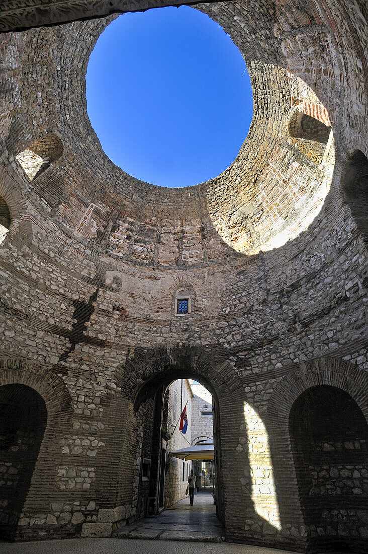 Kuppel des Vestibüls, Rotunde Vorhalle, Diokletianspalast, Altstadt, Split, Dalmatien, Kroatien, Südosteuropa