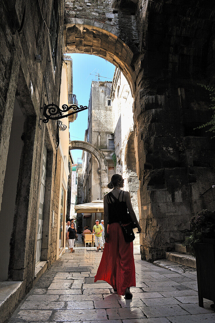 Bajamontijeva street, Old Town, Split, Croatia, Southeast Europe