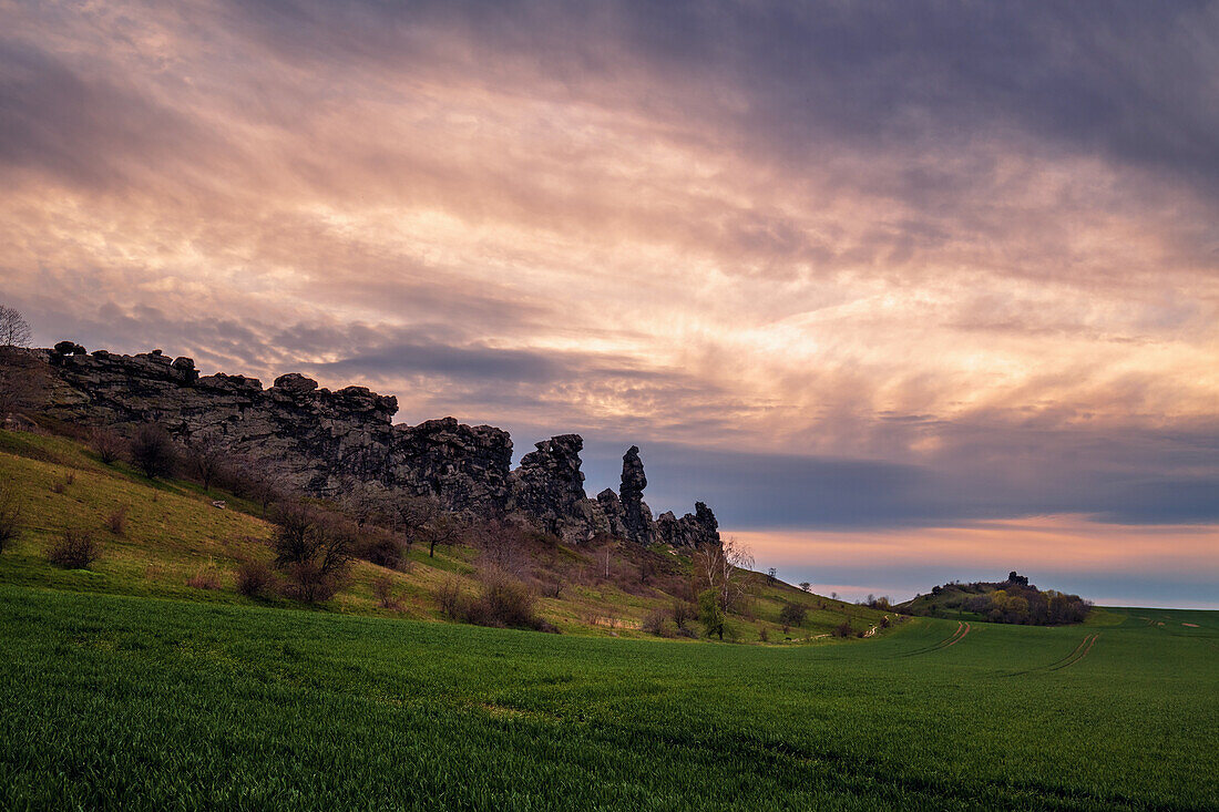 Teufelsmauer, Klippe, Felsen, Sagenhaft, Timmenrode, Blankenburg, Harz, Sachsen-Anhalt, Deutschland, Europa