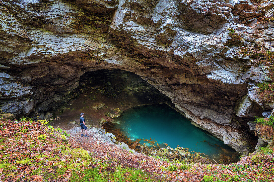  Natural Monument Kelle, Cave, Cliff, Forest, Appenrode, Harz, Thuringia, Germany, Europe 