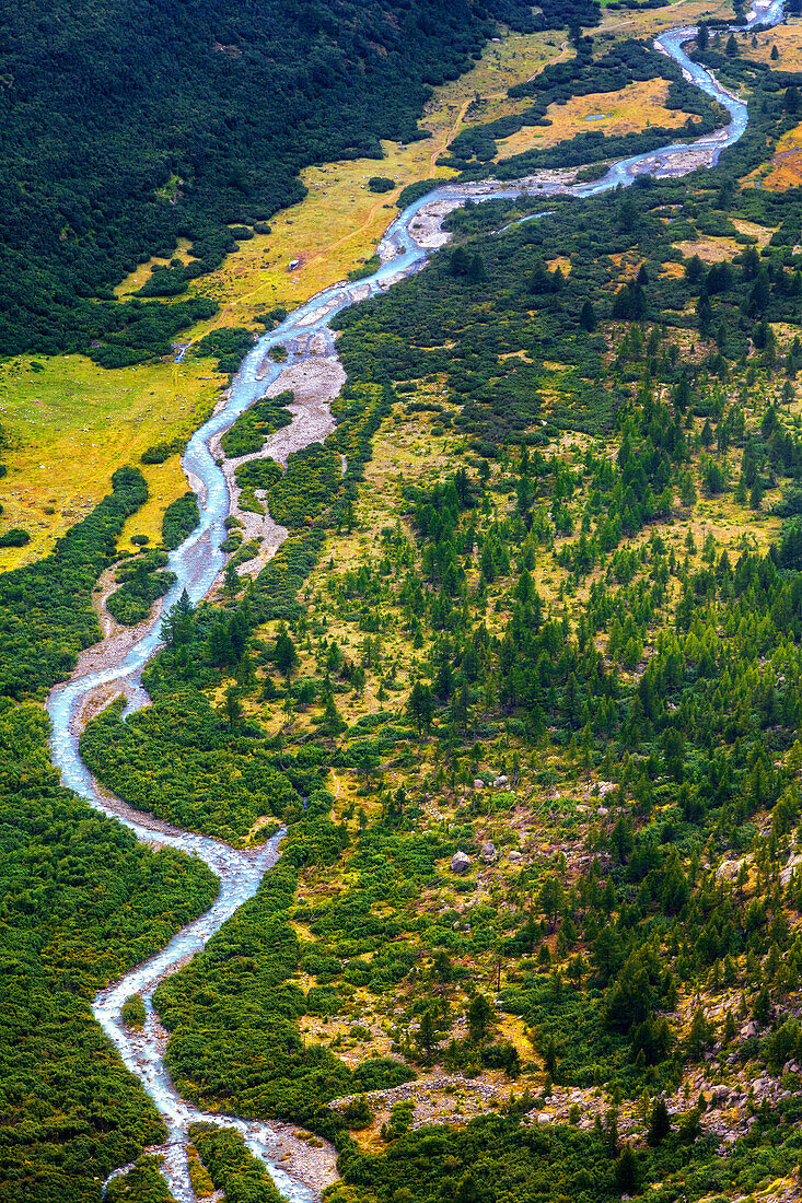  Furka Pass, Rhone, river, valley, gorge, Obergoms, mountains, Alps, Valais, Switzerland, Europe 