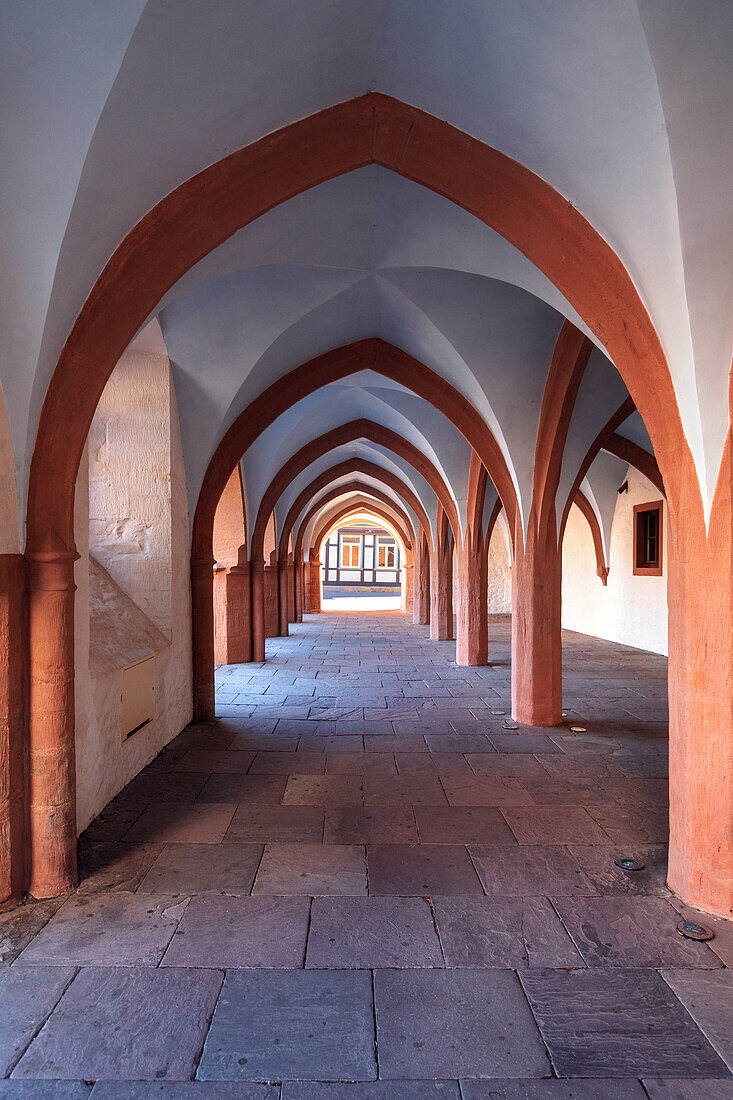  Old Town Hall, Archways, Market Square, Goslar, City Center, Harz, Lower Saxony, Germany, Europe 