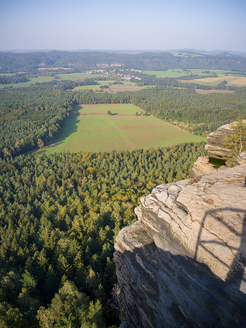  On the Lilienstein, Saxon Switzerland, Elbe Sandstone Mountains, Saxony, Germany, Europe 