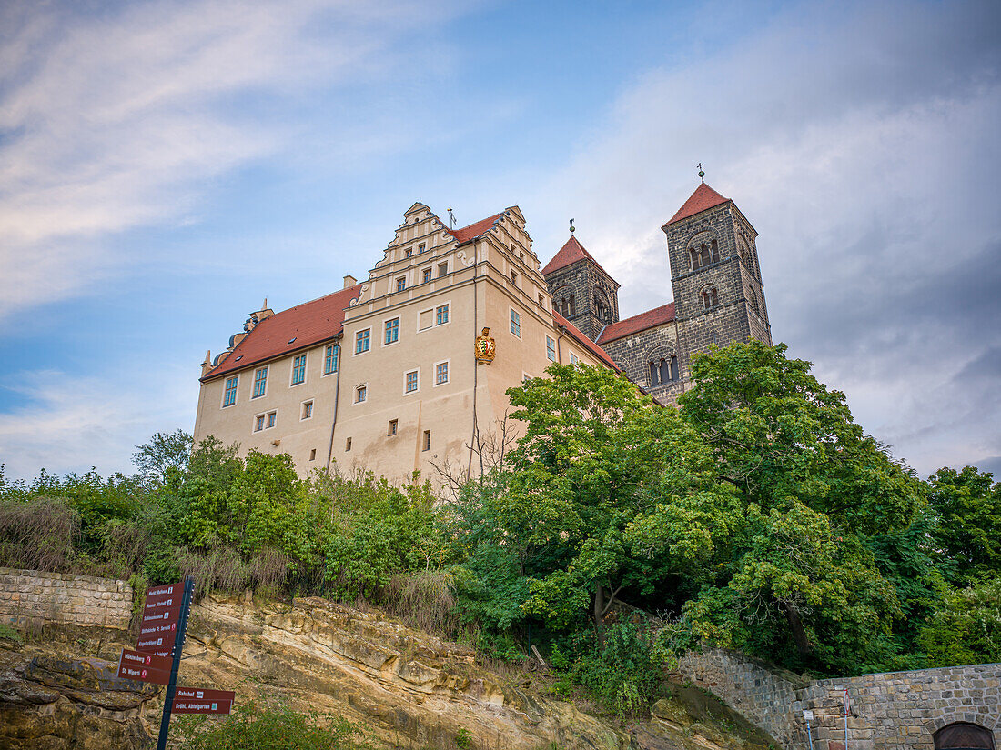 Schloss und Stiftskirche St. Servatii, Dom, Welterbestadt Quedlinburg, Harz, Sachsen-Anhalt, Mitteldeutschland, Deutschland, Europa