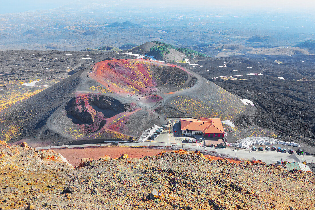 Crateri Silvestri, high angle view, Etna, Sicily, Italy