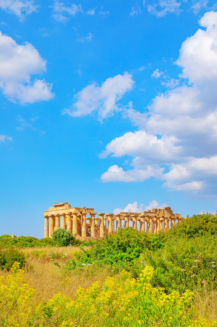 Temple of Hera or Temple E, Selinunte Archaeological Park, Selinunte, Trapani district, Sicily, Italy