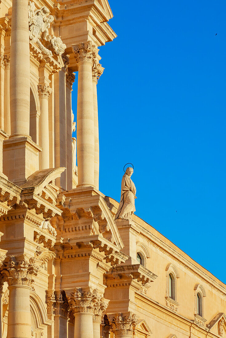 Fassade Dom von Syrakus, Ortygia, Syrakus, Sizilien, Italien