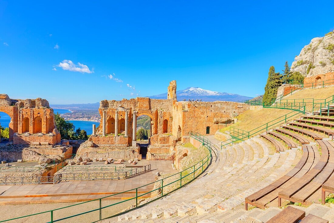 Griechisches Theater, Taormina, Sizilien, Italien