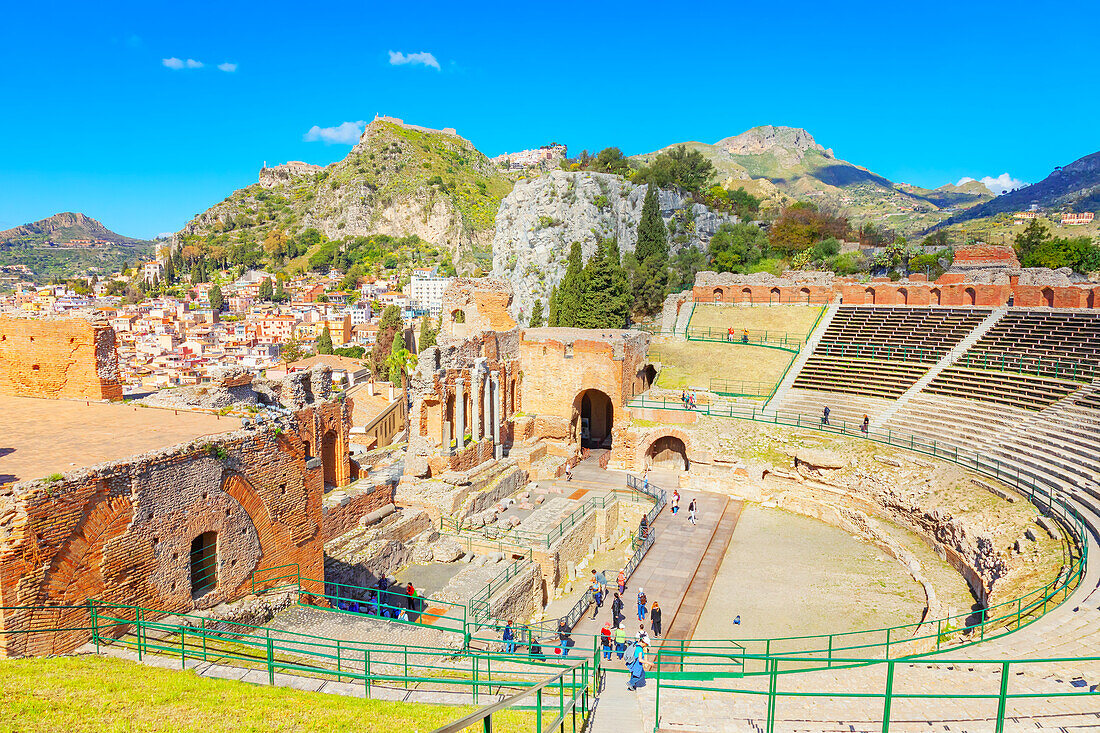 The Greek theatre, Taormina, Sicily, Italy