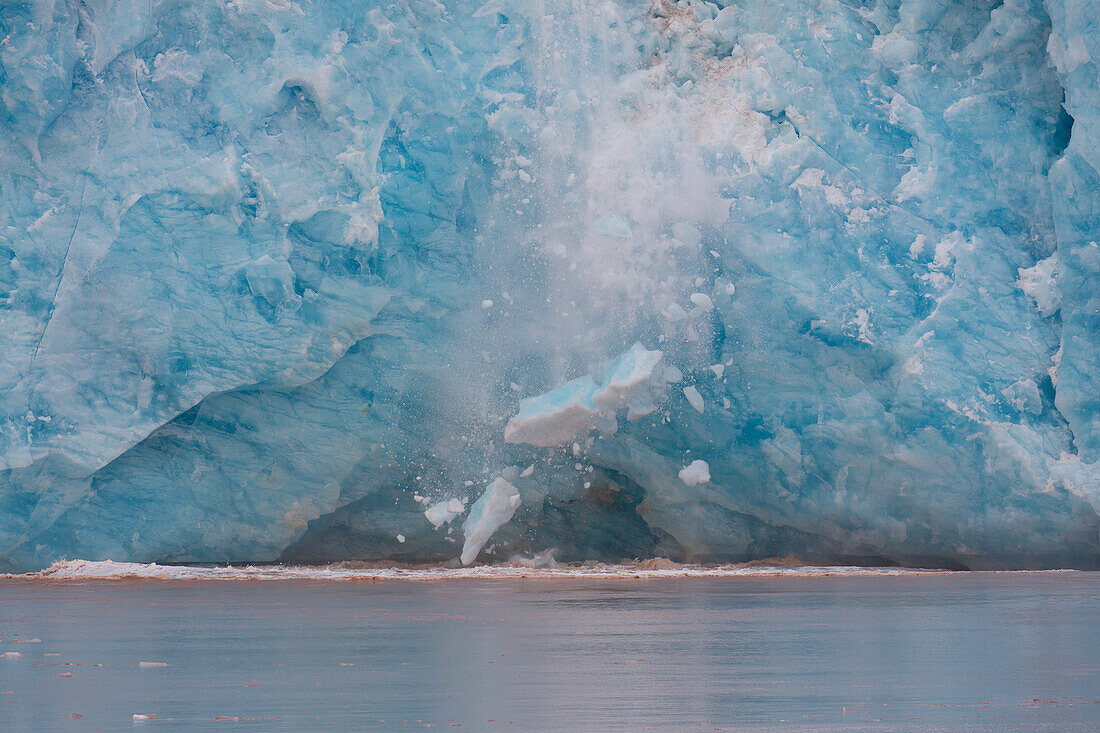  Calving glacier Kongsbreen, Kongsfjord, Svalbard, Norway 