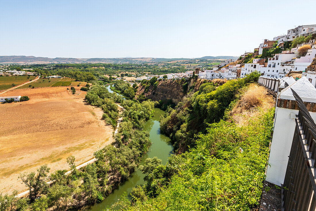  Town of Arcos de la Frontera above the river Guadalete in the province of Andalusia, Spain 