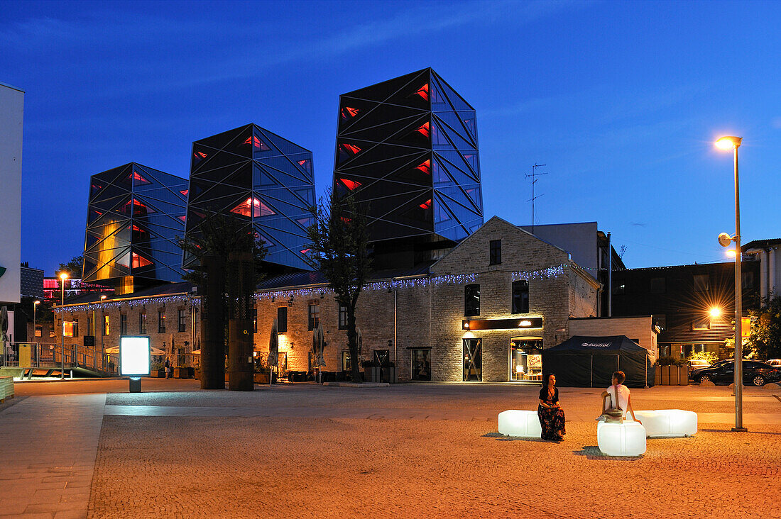 Rotermanni was a former factories area, now under renovation it has become one of the most prestigious shopping, entertainment and living areas of the city,Tallinn,estonia,northern europe