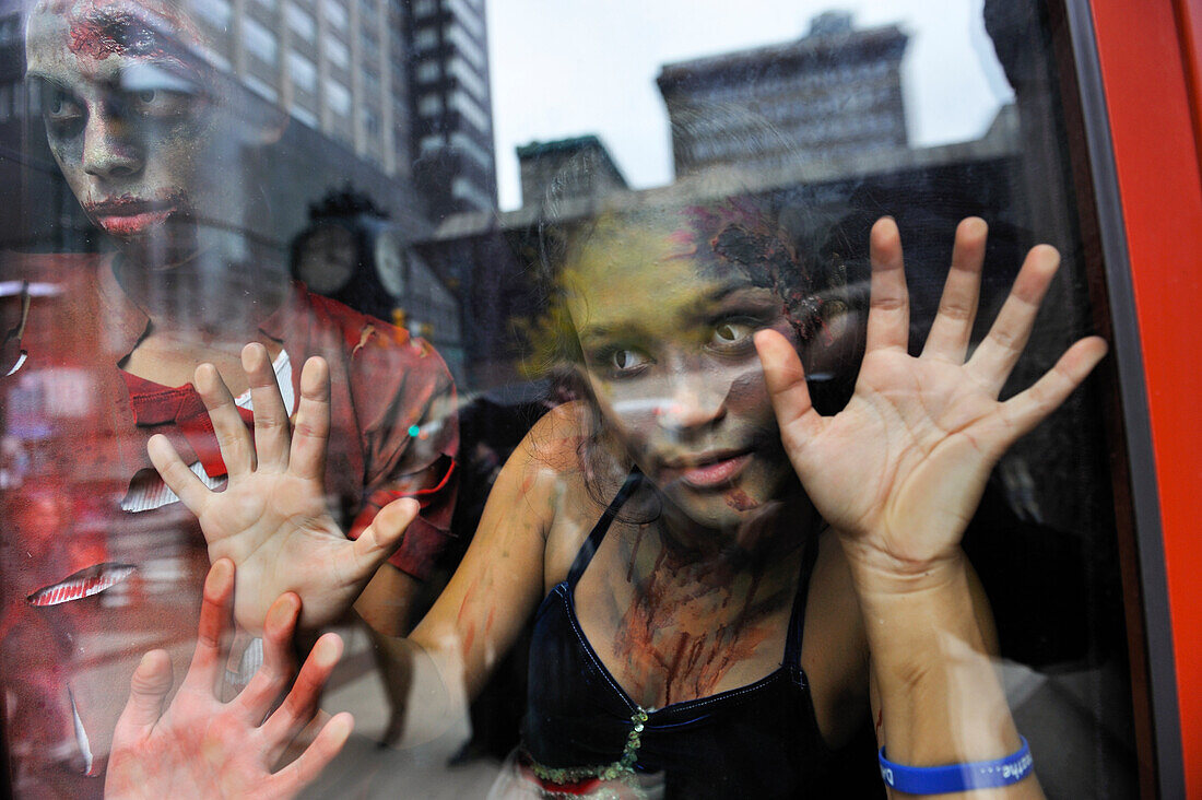 disguised young people during Halloween,Philadelphia, Commonwealth  of Pennsylvania,Northeastern  United States,