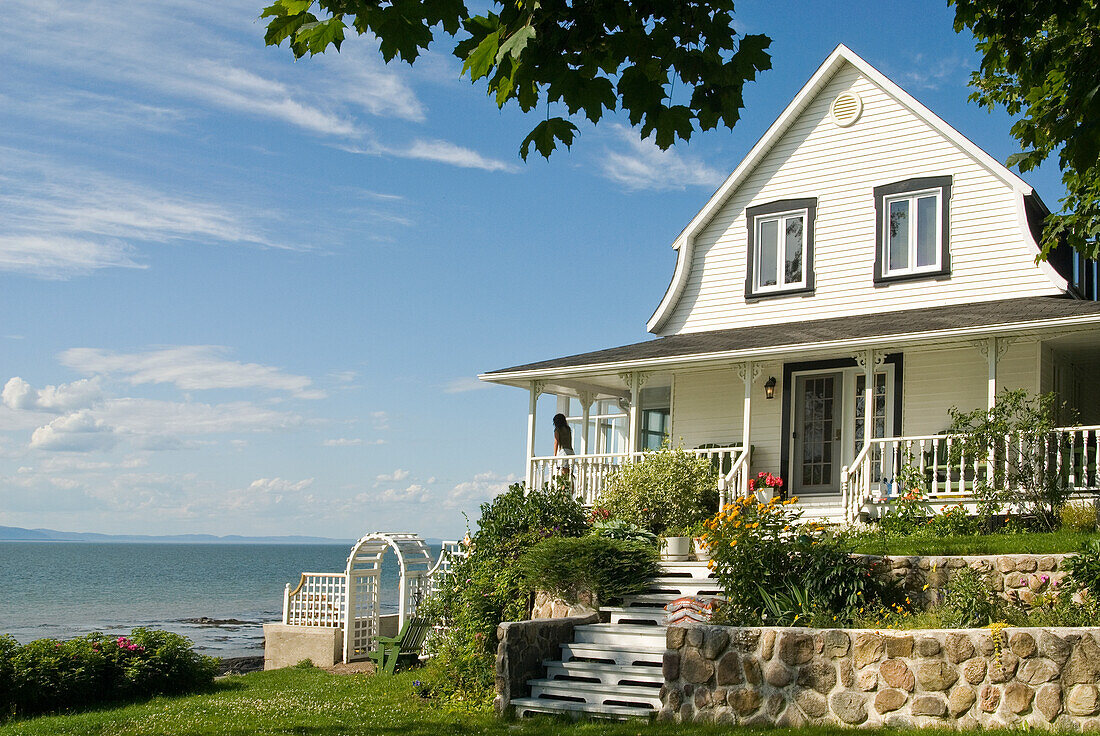 villa on the Saint-Lawrence River bank,Kamouraska,Bas-Saint-Laurent region,Quebec province,Canada,North America