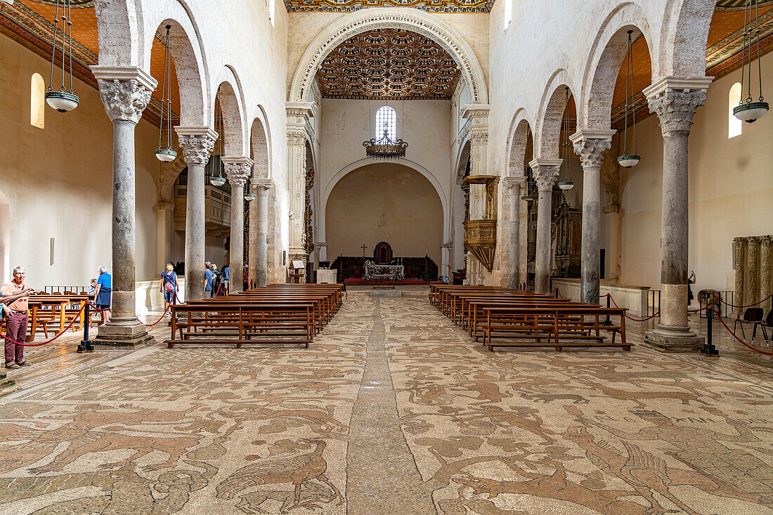  Floor mosaics in the Cathedral of Santa Maria Annunziata in Otranto, Apulia, Italy, Europe 