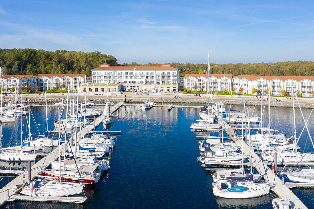  Hotel complex and harbor Weisse Wiek, Boltenhagen, Mecklenburg-Vorpommern, Germany 