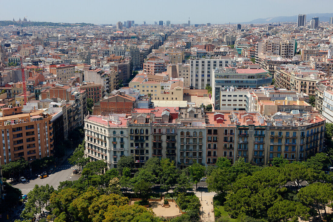  Luftaufnahme der Stadt Barcelona. Katalonien, Spanien. 