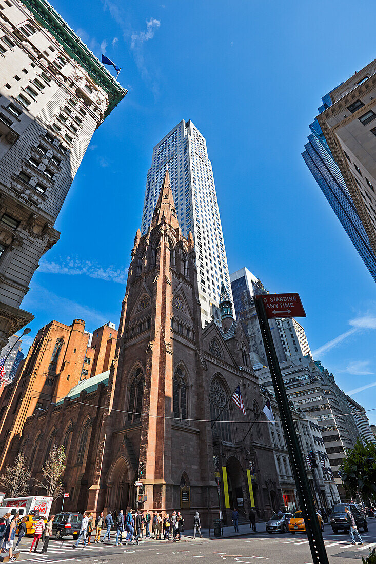 A street scene in Manhattan,  New York City, USA.