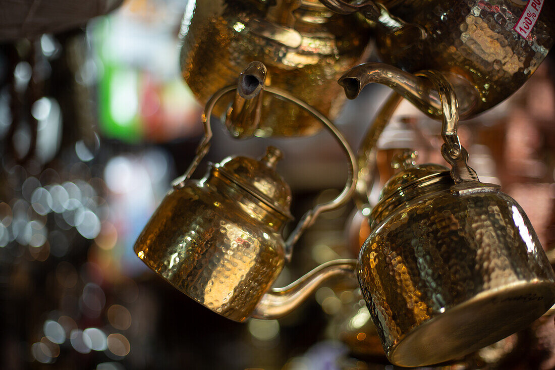 Pune, India, Brass tea pot, tea kettle, Cookingware