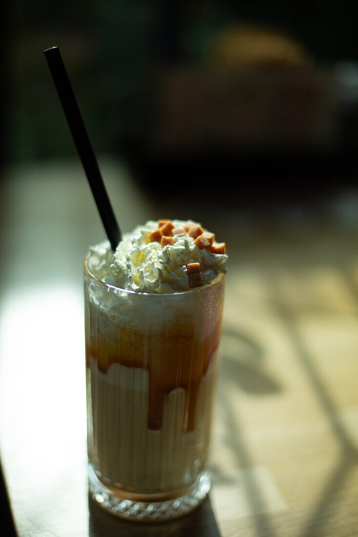 Gouda, The Netherlands, Ice coffee drink, Ice Latte, Cream, caramel