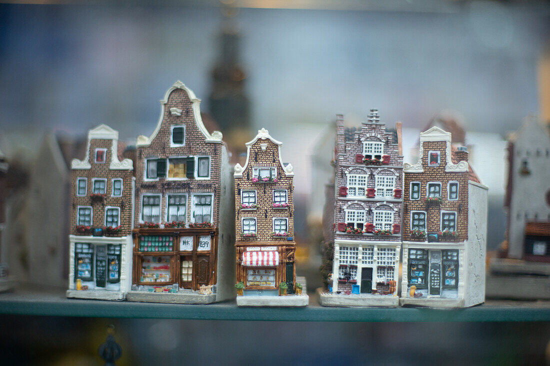  Amsterdam, Niederlande, Grachtenhäuser, Souvenirs, Spielzeughäuser 