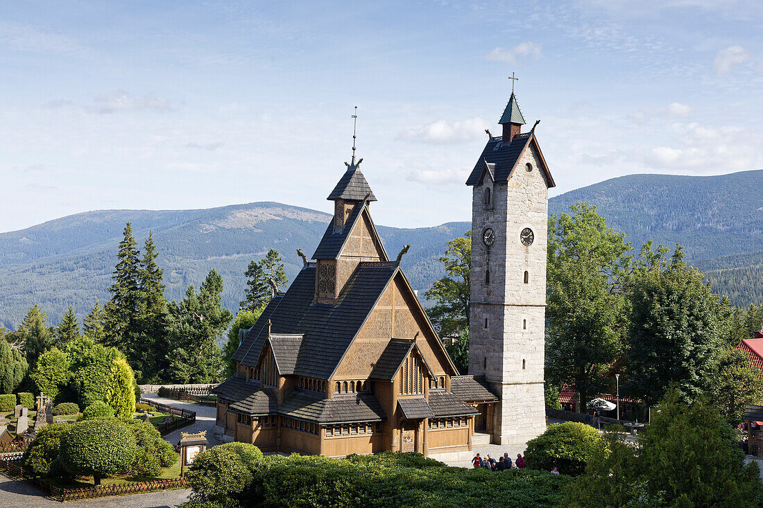 Wang, norwegische Stabkirche, Karpacz, Krummhübel, Riesengebirge, Niederschlesien, Polen, Stabkirche