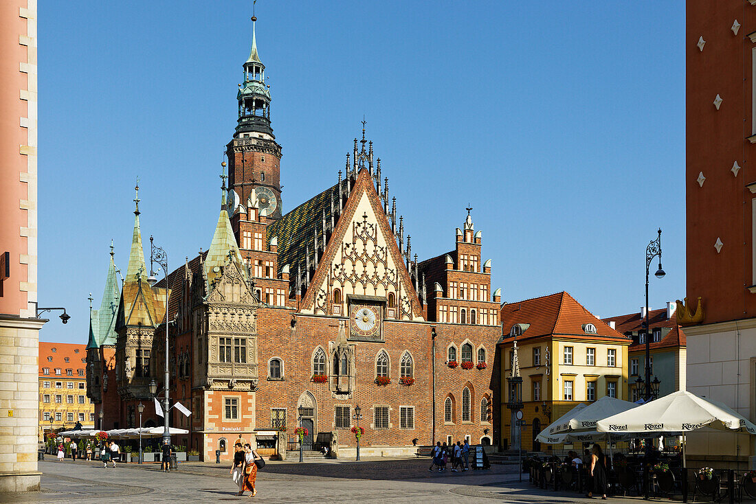  Rathaus, Rynek Wroclaw, Breslau, Niederschlesien, Polen 