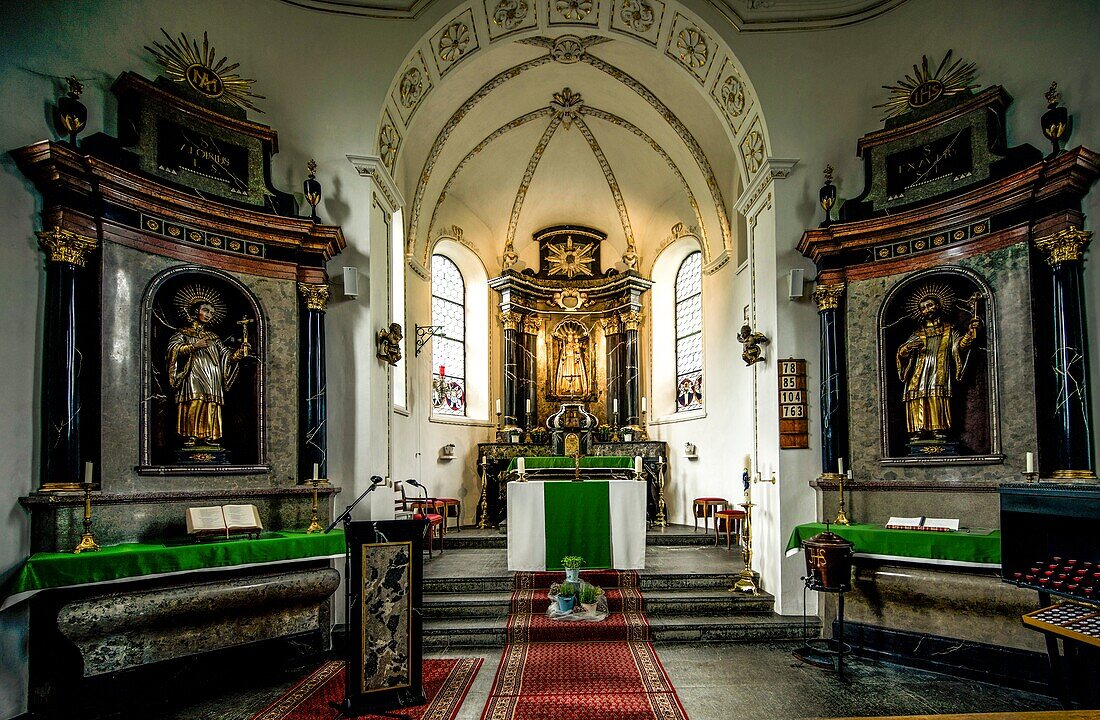  Interior of the Chapel of Mary in Linden, Kehrsiten, Canton of Nidwalden, Switzerland 