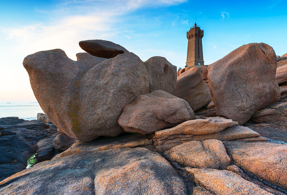  Rock formations on the Côte de Granit Rose, Brittany, France. 